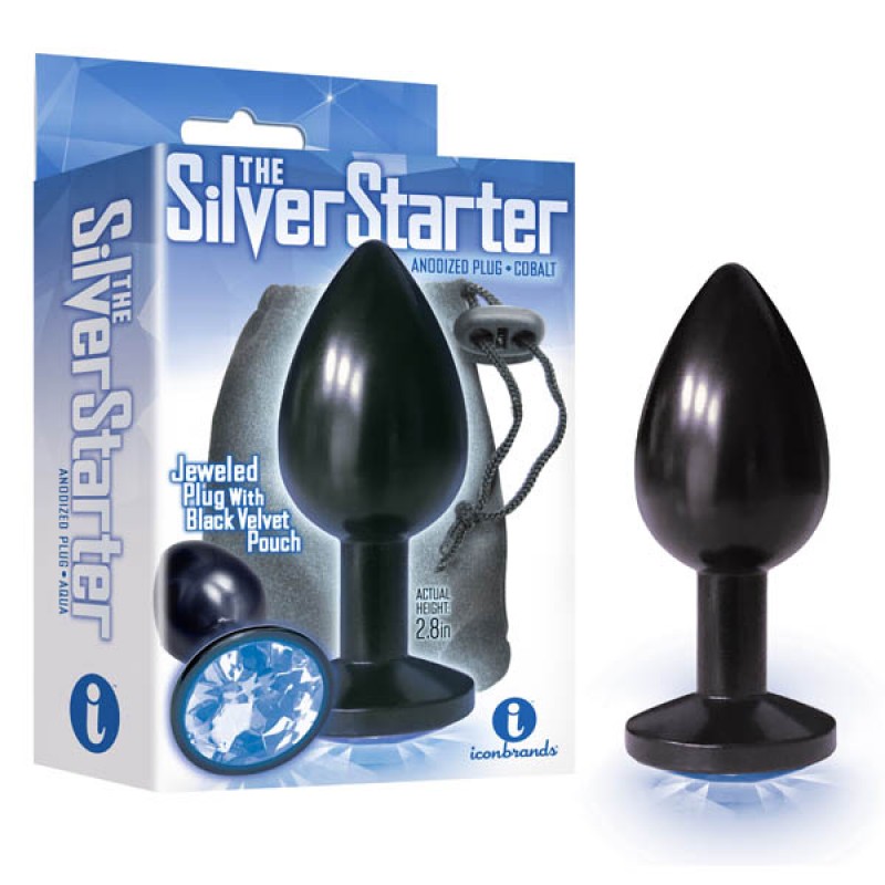 Silver Starter Anodised Plug - Cobalt